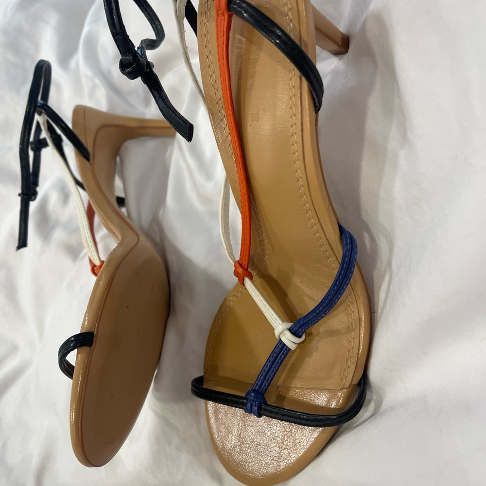 Zara Elegant Multicolor Strappy Sandal heels! Rare!! - Picture 6 of 16